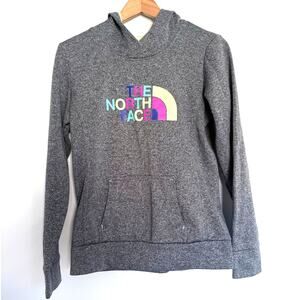 THE NORTH FACE gray rainbow multicolor outdoor athletic pullover hoodie sweater